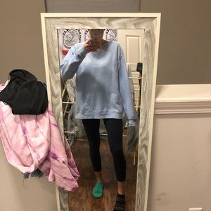 Light blue pullover PINK sweatshirt